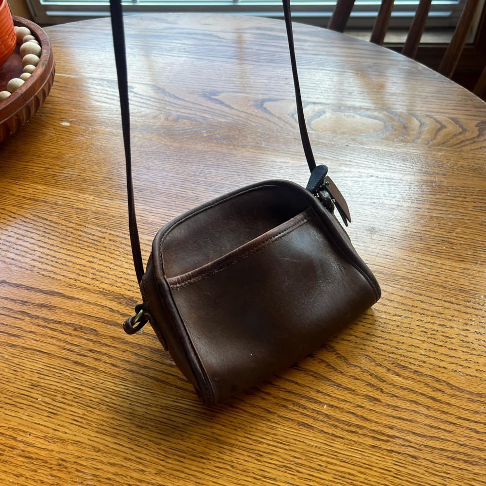 Coach Dark Brown Leather Shoulder Bag